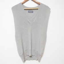 Margaret Howell VNeck Wool Cotton Sweater Vest Gray Size 2 Used