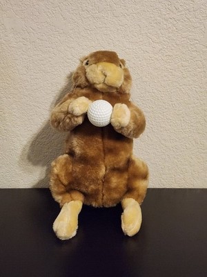 Caddy Shack Gopher Golf Club Head Driver Cover Plush Puppet Holding a Ball 10''