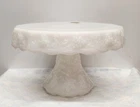 Milk Glass Round Cake Stand by Anchor Hocking 10”Diameter Vintage