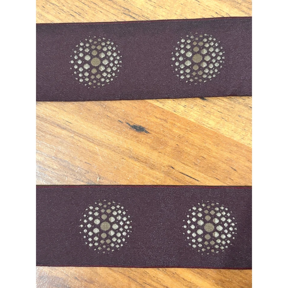 1990s Vintage Aubergine Suspenders with Leather Braces by Perry Ellis - Image 4 of 4