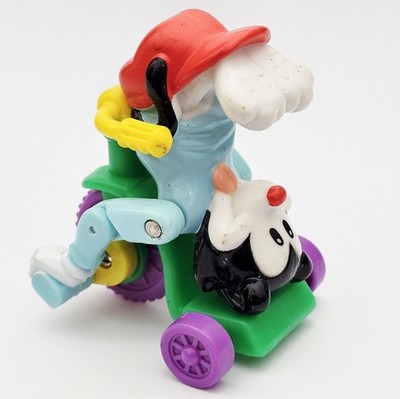  1993 McDonalds Happy Meal ANIMANIACS Cartoon Figur UPSIDE-DOWN WAKKO Dreirad 