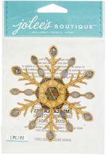 Jolee's Boutique Adhesive Laser-Cut Wood Embellishment-Snowflake
