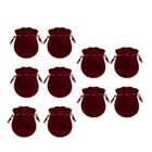 10 Pcs Flannel Gift Bag Jewelry Holder Storage Container Pouch Gourd Shape