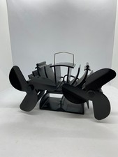 VODA Twin‑Motor Stove Fan – 2 Fans, 10cm Blades, 12cm Tall, 24cm Wide