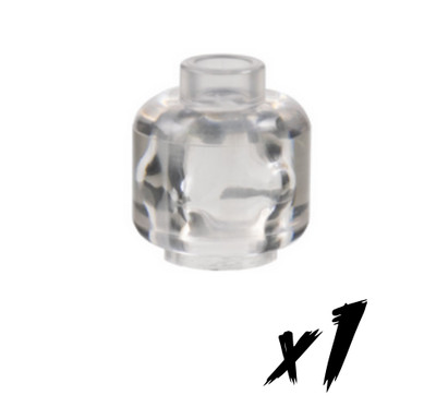 1x LEGO 3626   Figurteil Kopf Head   transparent   trans-clear