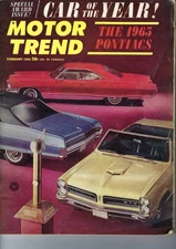1965 Pontiac "Car Of The Year" in vintage Motor Trend. GTO, Grand Prix, 2+2-more