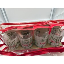Coca-Cola Anchor Hocking "¡Coke Is It!" Juego de vidrio de 4 piezas de 8 oz en estuche original