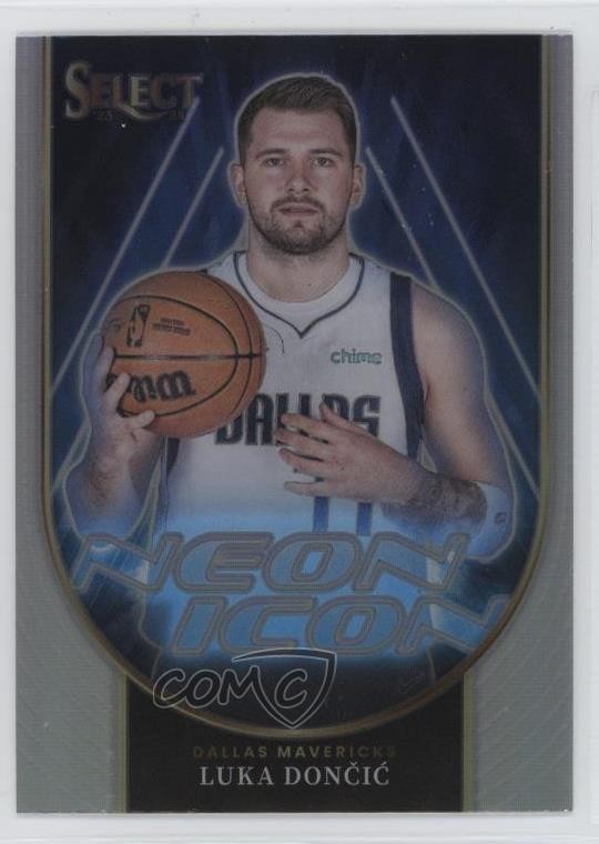 2023-24 Panini Select Neon Icons Silver Prizm Luka Doncic #21 0t5y