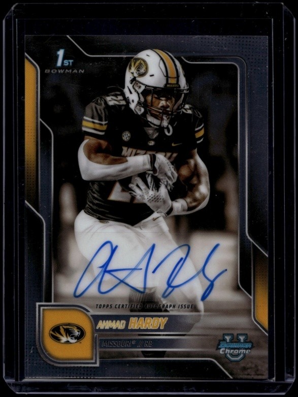 2025 Bowman Chrome University Football Ahmad Hardy #BCA-AHA Prospect Autograph