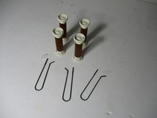 4 Small Clairol Custom CareSetter Hot Roller  3 Clips KF-20