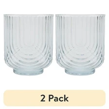 2 Pack 14-Ounce Tritan Arch Tumbler Teal Plastic Drinking Cup, Teal