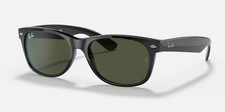 RayBan New Wayfarer Sunglasses Black Green Classic G-15 2132 901 55-18