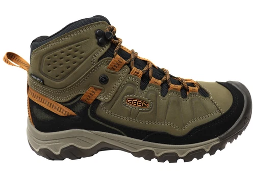 Keen Mens Targhee IV Mid Waterproof Hiking Lace Up Comfortable Boots - Leather