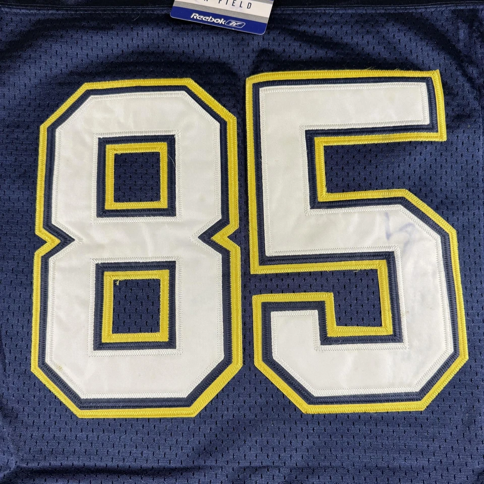 Camiseta deportiva de los San Diego Chargers para hombre 48 NFL fútbol Antonio Gates 85 Reebok corte profesional Foto 3 de 4