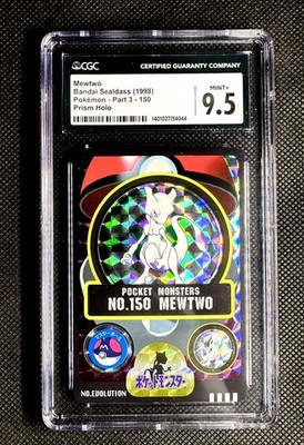 1998 Pokemon Bandai Sealdass Part 3 150 Mewtwo Prism Holo CGC 9.5