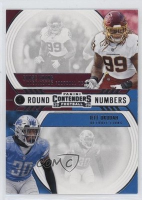 2020 Panini Contenders Round Numbers Chase Young Jeff Okudah Rookie RC 19fi