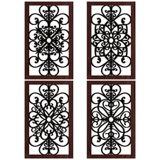 4 Pieces Thicken Rustic Wall Decor Modern Farmhouse Wall Art Decor Wooden Hol...