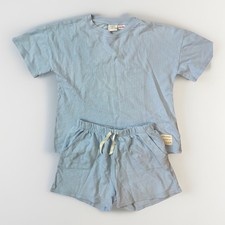 Zara Set Girls Boys Size 8-9 Blue Shorts Short Sleeve Neutral Unisex