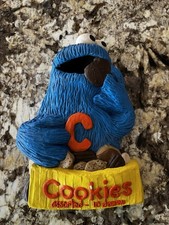 Vintage Cookie Monster Chalkware Plaster 1970s Wall Hanging Plaque Sesame Street