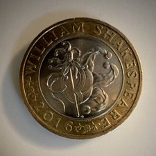 2016 UK £2 Two Pounds Coin William Shakespeare Tragedies Design