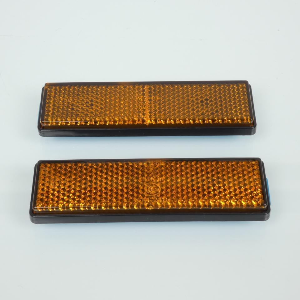 Catadioptre orange 94x27mm RMS à haute réflectivité adhésive pour moto