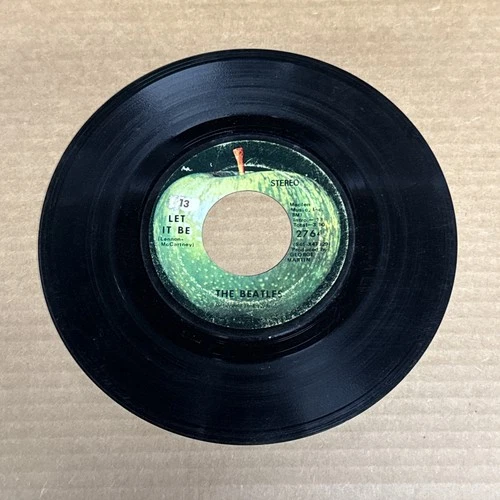 45 rpm Vintage 7” Vinyl Single Record Jukebox The Beatles Let It Be