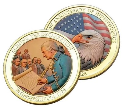 250th Anniversary Independence Eagle 40mm Coin USA Gift New Capsule USA SELLER