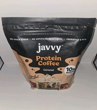 Javvy Protein Coffee Powder Caramel 12.6 oz Prebiotic MCTs Caffeine
