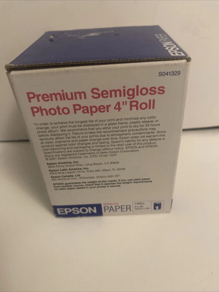 Epson Premium Semi Gloss Photo Paper 4" Roll 26’ -S041329 Open Box - Image 2 of 4