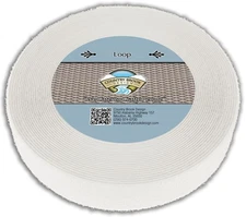 Country Brook Design | White Sew On Loop Only (1 1/2 inch, 25 yards)
