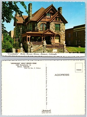 Continental Molly Brown Home Denver Colorado Postcard