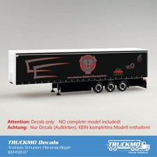 TRUCKMO Decals Andreas Schubert Planenauflieger 100458  1:87 Herpa Modelle