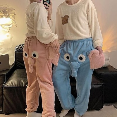 Cartoon-Pyjama-Hose, lustige Elefantenrüssel-Pyjama-Hose, Elefanten-Pyjama-Hose