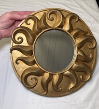 Vintage Sunburst Sun Star Mirror Mid Century Modern Mcm Gold