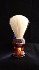 Zenith Plastic Tortoise Handle Boar Shave Brush. 21x57mm Knot. Italian made. B6