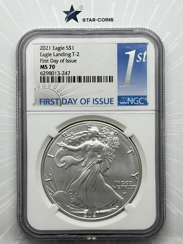2021 Silver Eagle T-2 NGC MS70 First Day of Issue