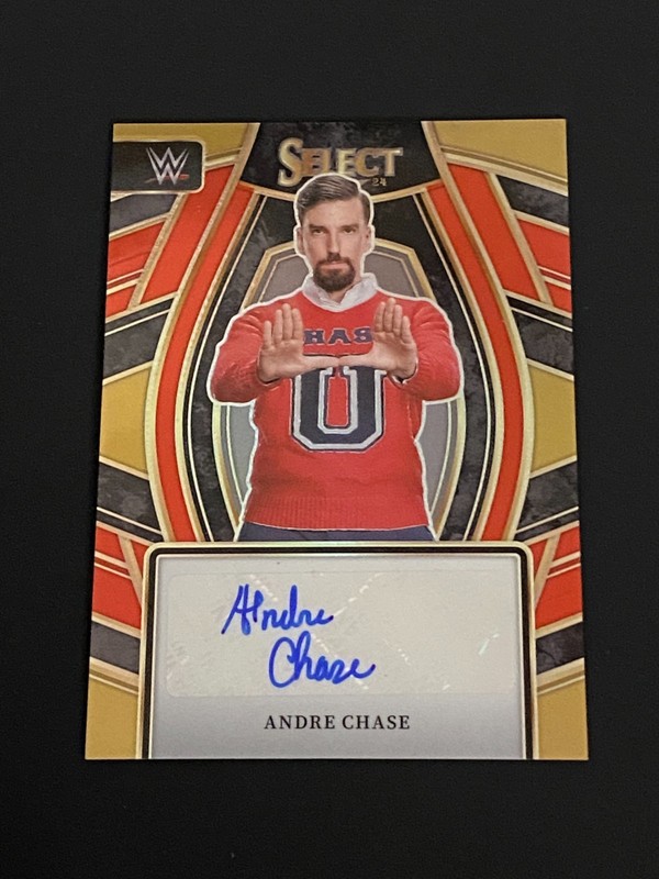 2024 Select WWE Andre Chase Red Prizm Auto 35/99 - NXT