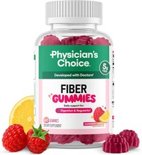 Physician  S Choice Fiber Gummies for Digestive Health  Regularity - Raspberry L