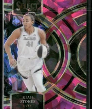 2024 Panini Select WNBA #179 Kiah Stokes Prizms Pink Ice