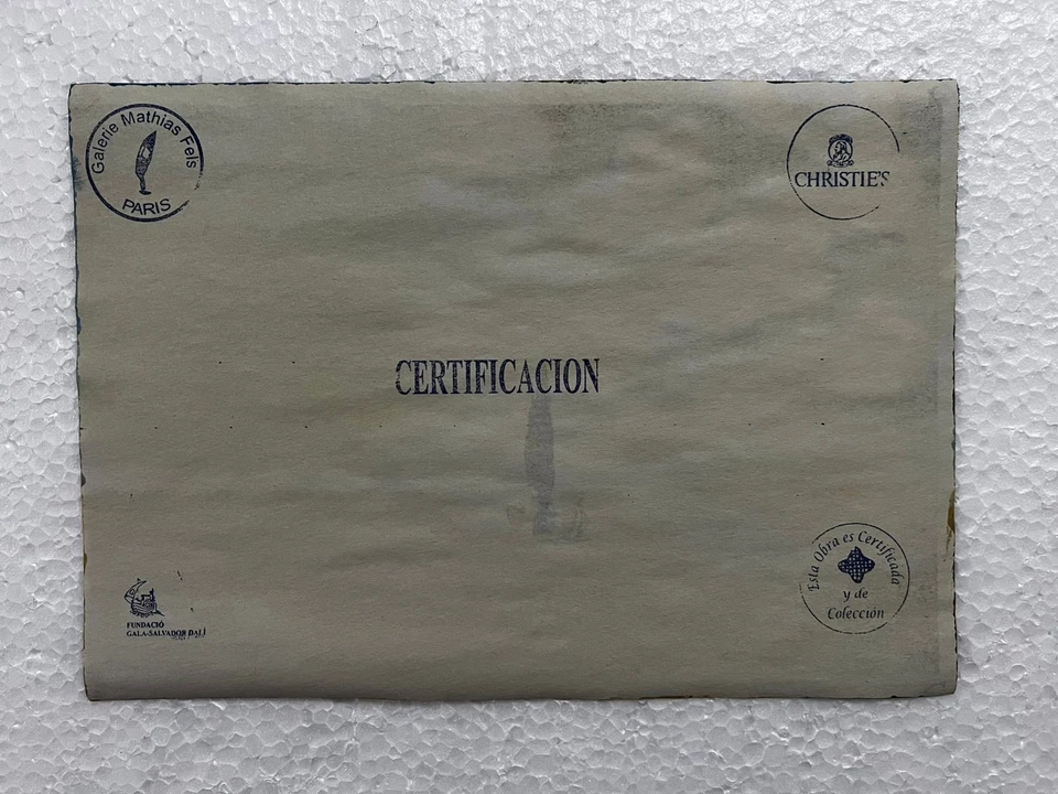 Salvador Dalí - Increíble papel al óleo - Firmado - Estampado - A1 Foto 2 de 2