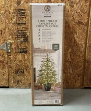 NEW My Texas House 4FT Pre-Lit Cypress Artificial Tree Christmas 100 Lights