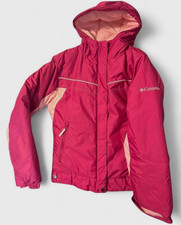 Columbia Youth Size 10 Pink Hooded Insulated Zip Polyester Coat