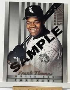 1997 Donruss Studio 97 Lot 5 Baseball 8x10 Cards Frank Thomas SAMPLE!! Ex Cond