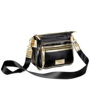 Versace Parfums Black Gold Crossbody Shoulder Bag