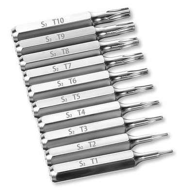 10PCS Security Torx Bit Set, Precision Torx Bit Set T1 - T10 Miniature Screwdriv