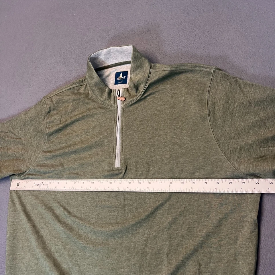 Johnnie-O Mens Sz XL Sully Quarter Zip Pullover Wrinkle Resistant Sequoia Modal - Image 3 of 4