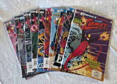 The Comet Comic Books * by Impact Comics * Lot of 10 * Issues #8 - #16 + Annual