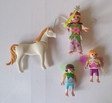 Alte Playmobil-Figuren, Einhorn, Fee, Fee-Kinder, ohne Verpackung, guter Zustand