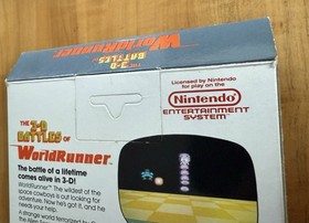3-D WorldRunner Complete in Box CIB Hangtab FIRST PRINT Nintendo NES 1987 RARE🔥
