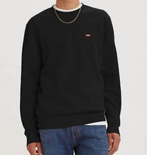 Levi's Men's Mineral Black Crewneck Sweatshirt Fleece Size S NWT